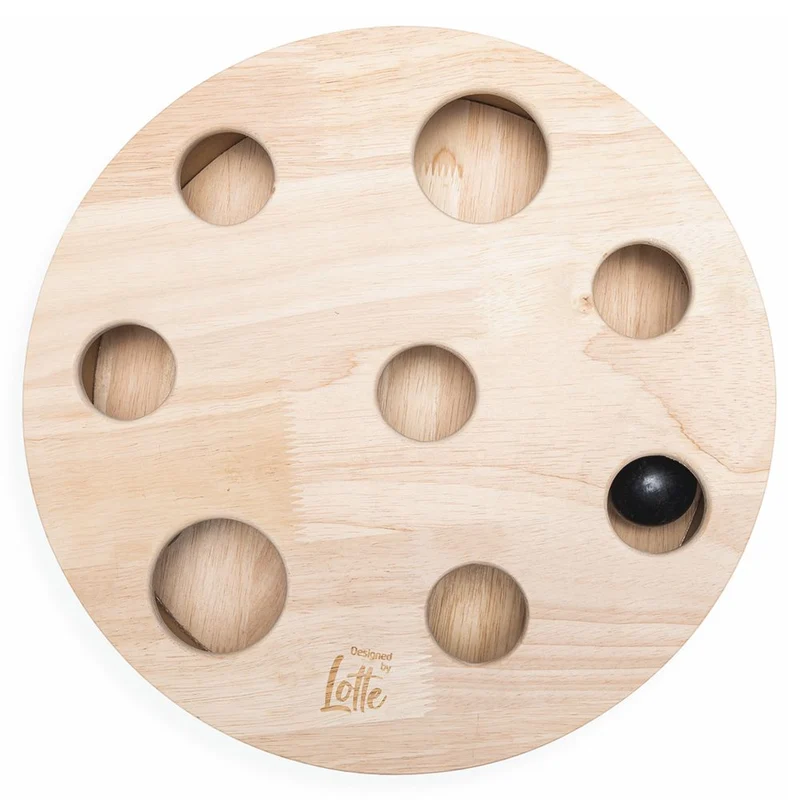 Designed by Lotte Katzenspielzeug RAYA - 30 x 7 cm - Holz - 2 Kugeln Kratzbrett