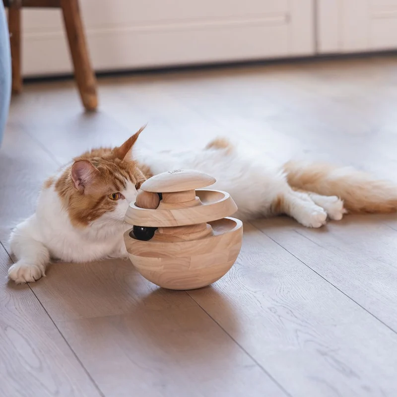 Designed by Lotte Katzenspielzeug NEYA - Spielkugel - Ø 16 cm - Holz - 4 Kugeln
