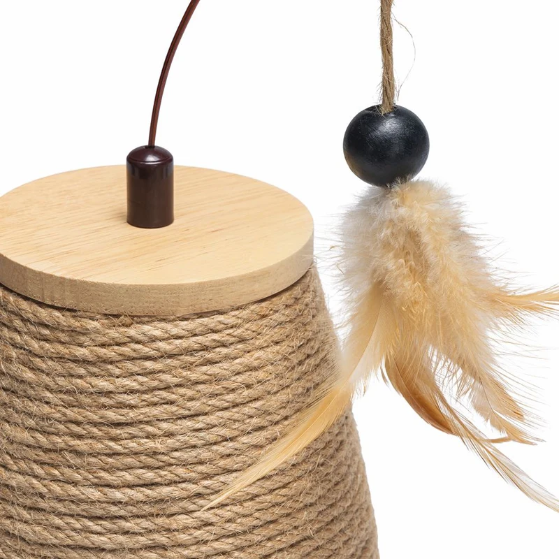Designed by Lotte Katzenspielzeug MAE - Tumble - 15 x 18 cm - Holz - Feder Kugel
