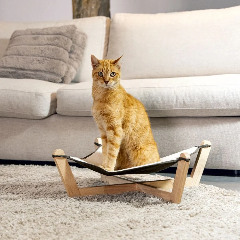 Designed by Lotte Hängematte GAIA - für Katzen - Holz - 51 x 51 cm - Katzenbett