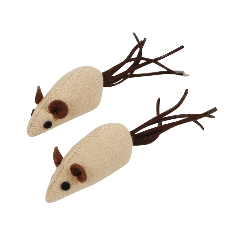 nobleza - 2x Vanille-Spielmäuse für Katzen – Mit Duft für Spielspaß