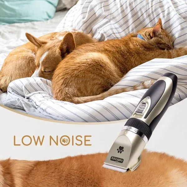 nobleza - Leise Akku Schermaschine für Hunde und Katzen Gold