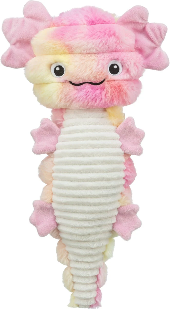 Knisterndes Axolotl Plüschspielzeug für Hunde mit Quietscher