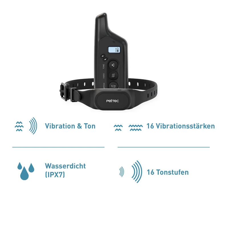 PetTec Ton- & Vibrations Trainer mit Fernbedienung