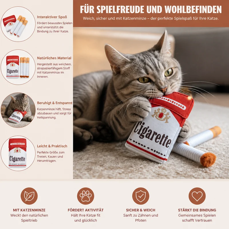 Zigarettenschachtel Katzenminze Spielzeug Set für Interaktiven Spielspaß