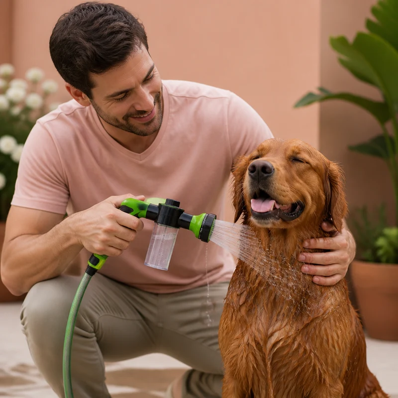 Haustier Duschbrause mit Sanftem Wasserstrahl für Einfaches Hundebaden