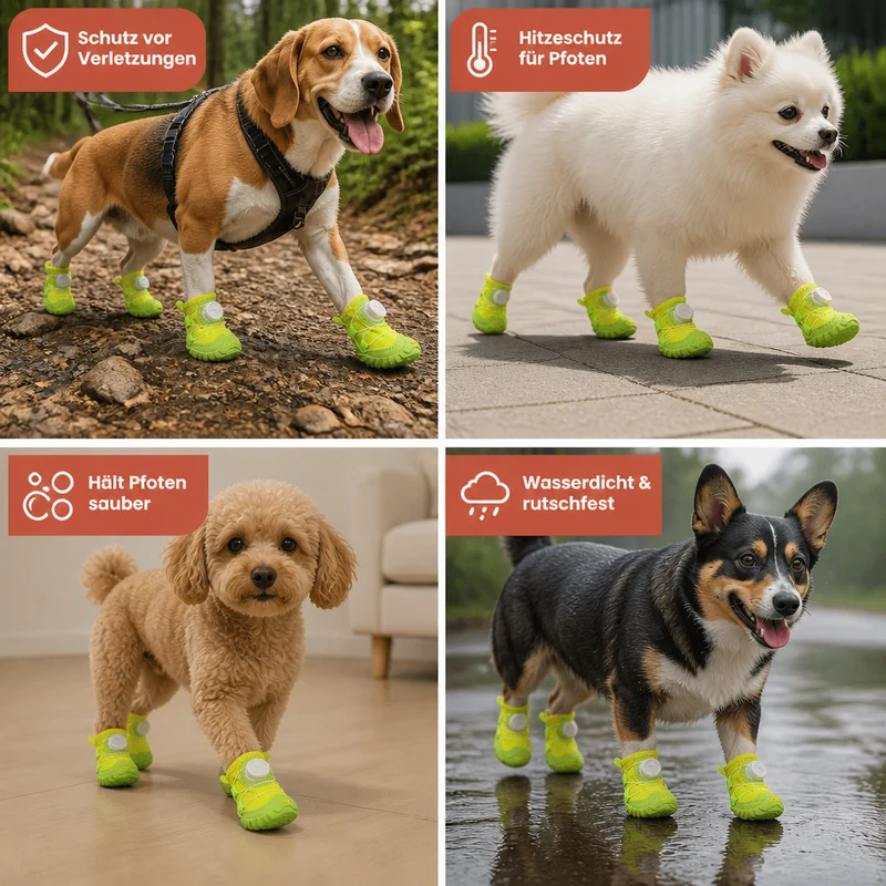 Schützende Hundeschuhe mit Verstellbaren Riemen für Komfortable Spaziergänge