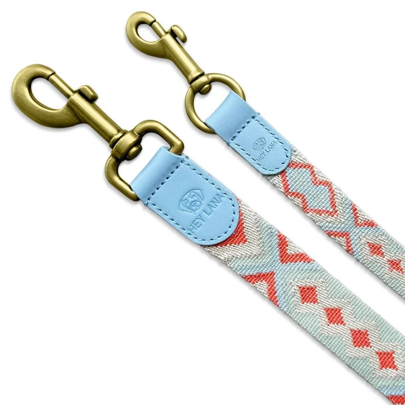 Hundeführleine, Coral/Blau
