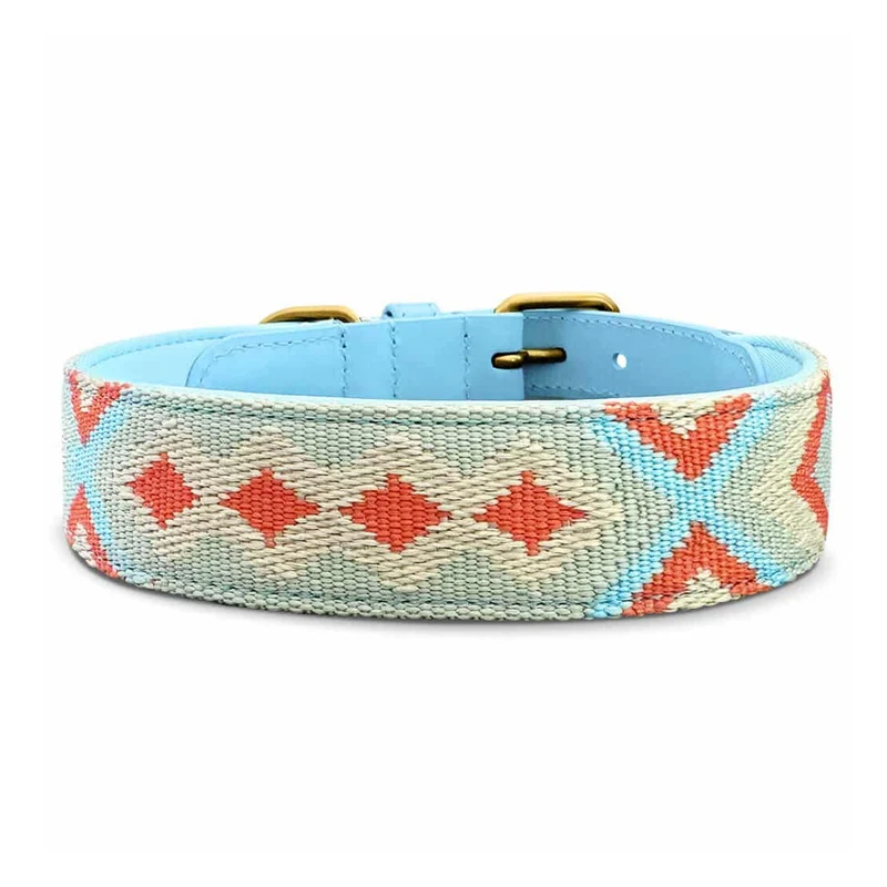 Hundehalsband, Coral/Blau