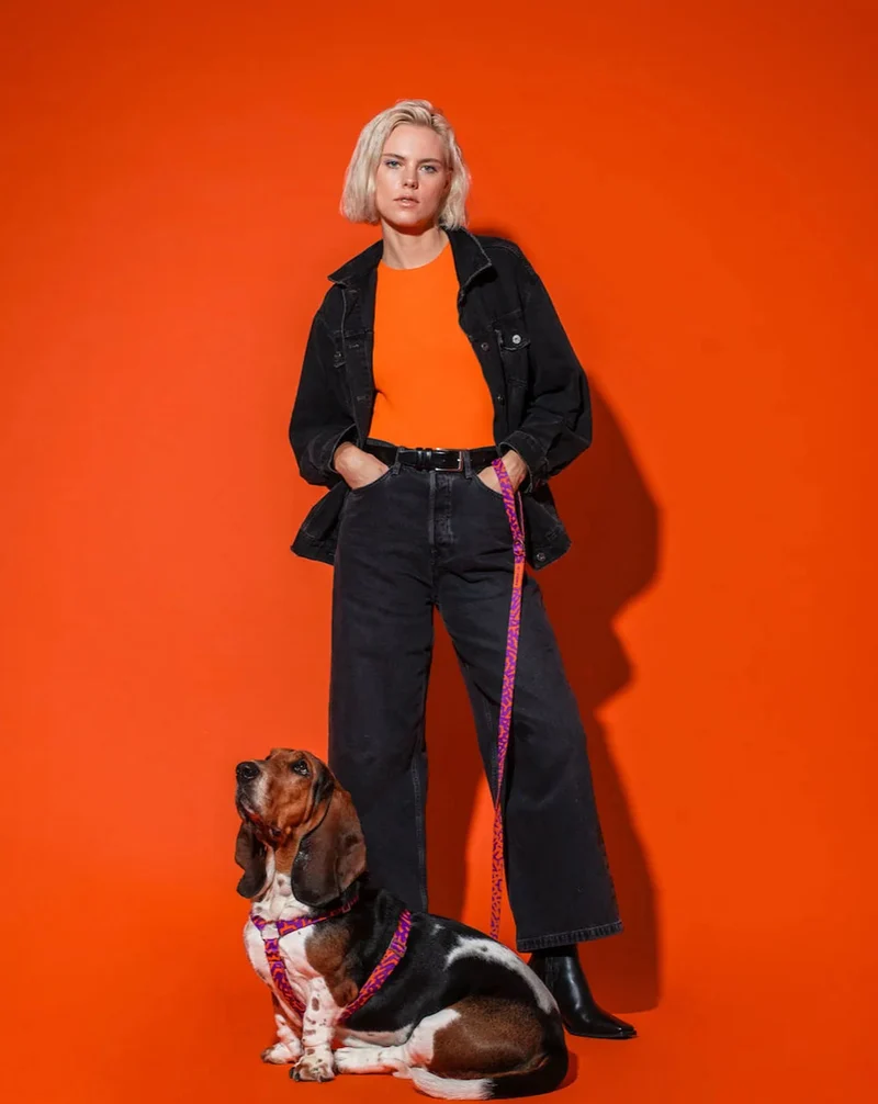 Hundeleine Klassik, Poppy Sunrise