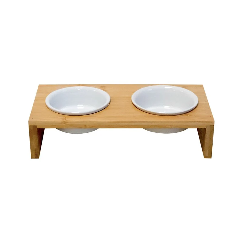 Nobby Futterbar ILUS - Keramik/Holz - Hunde Katzen Futternapf Wassernapf