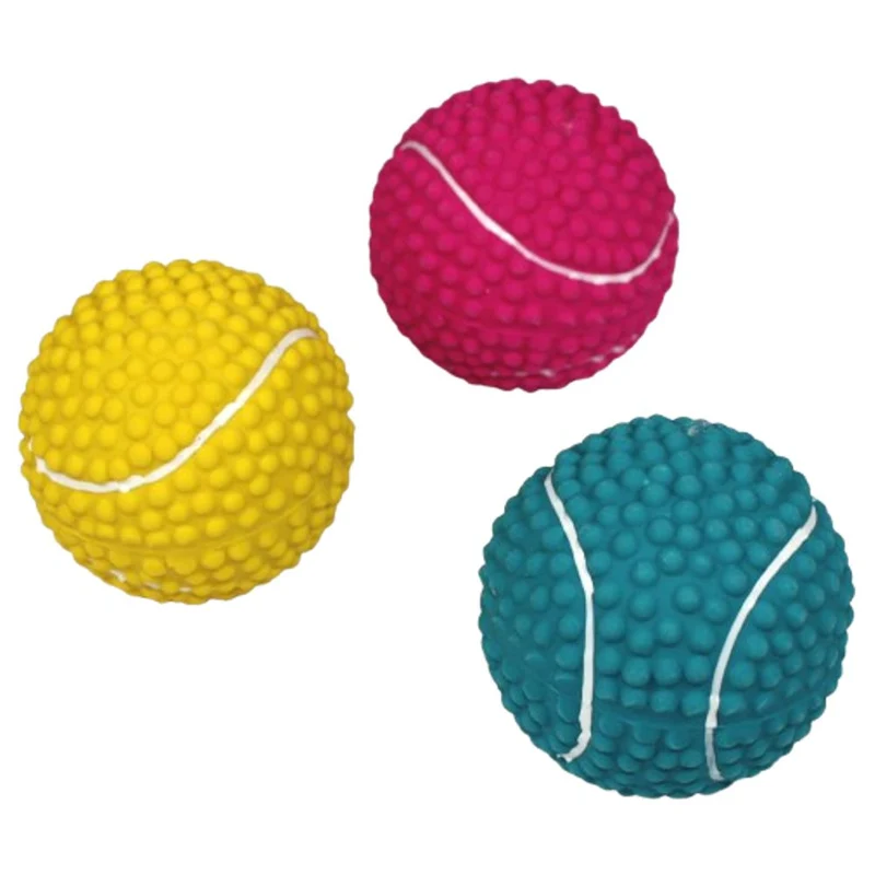 Nobby Latex Tennisball - 6,5 cm - Hundespielzeug Noppenball Wurfspiel Gummiball