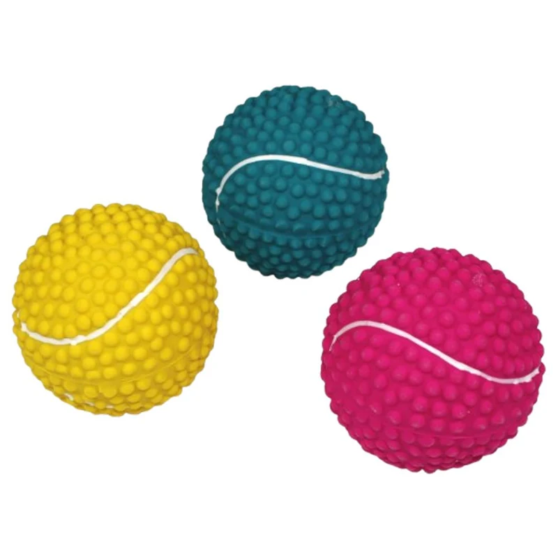 Nobby Latex Tennisball - 6,5 cm - Hundespielzeug Noppenball Wurfspiel Gummiball