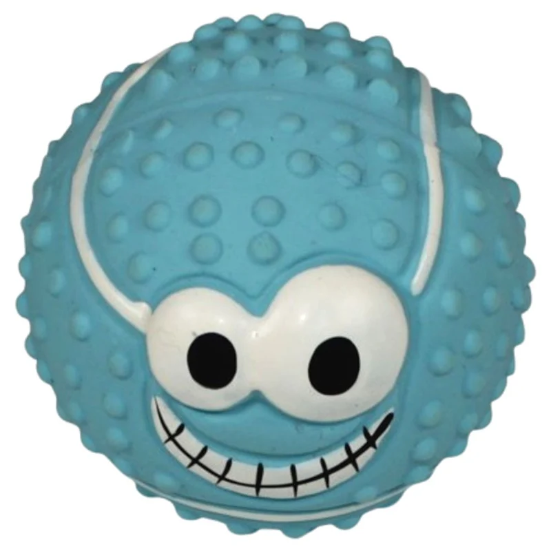 Nobby Latexball HAPPY BALL mit lustigem Gesicht - 7 cm Hundespielzeug Gummiball