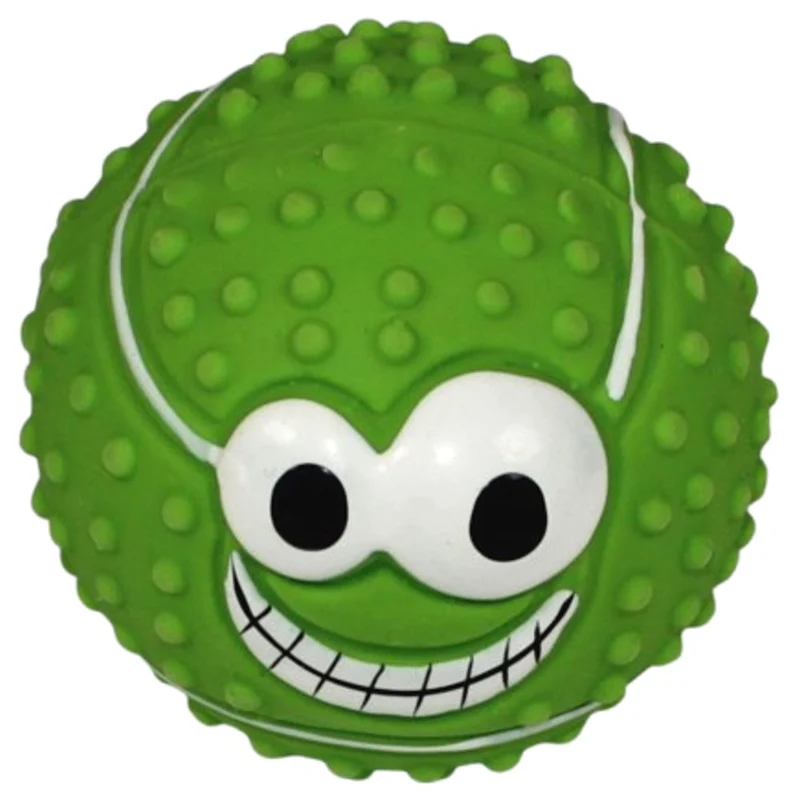 Nobby Latexball HAPPY BALL mit lustigem Gesicht - 7 cm Hundespielzeug Gummiball