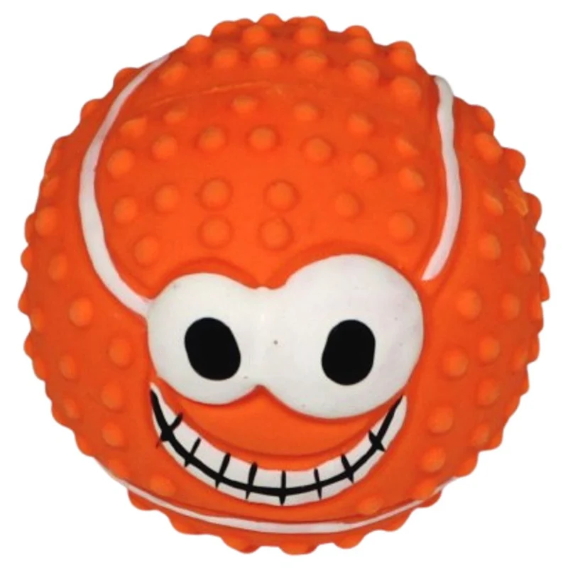 Nobby Latexball HAPPY BALL mit lustigem Gesicht - 7 cm Hundespielzeug Gummiball