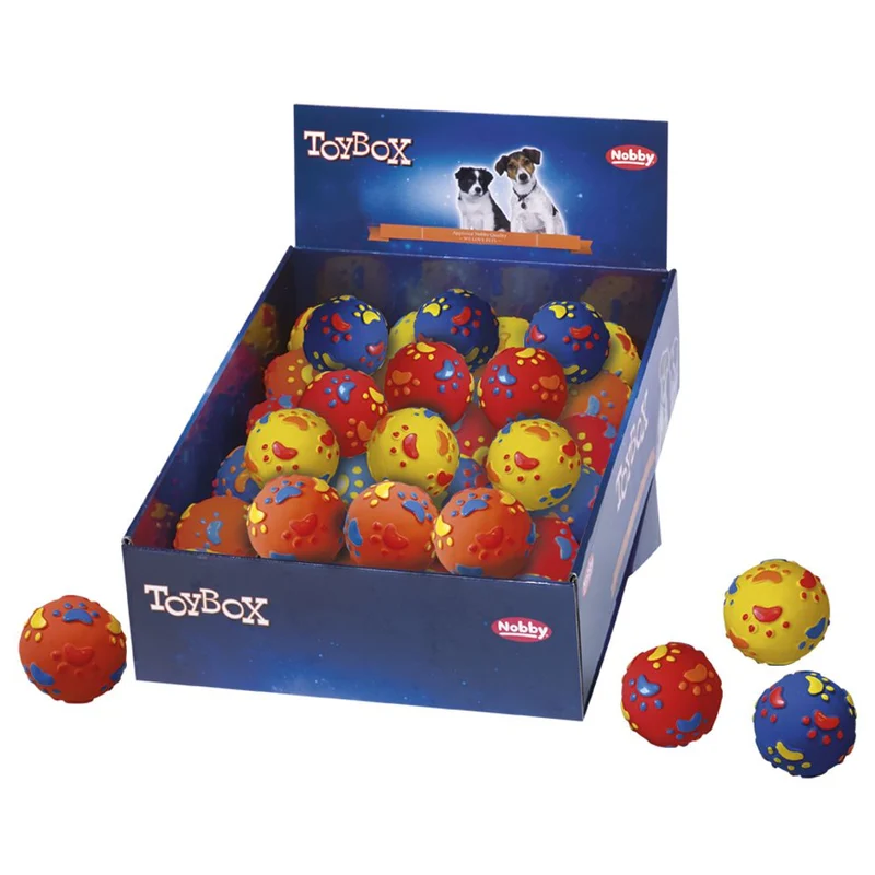 Nobby Latex Pfotenball - 6,5 cm - Hundespiel Wurfspiel Ball Gummiball Spielzeug