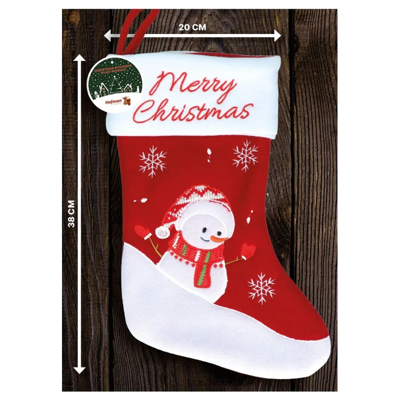 Weihnachtsstrumpf - Rentier Weihnachtsmann Schneemann - Weihnachtssocke Nikolaus