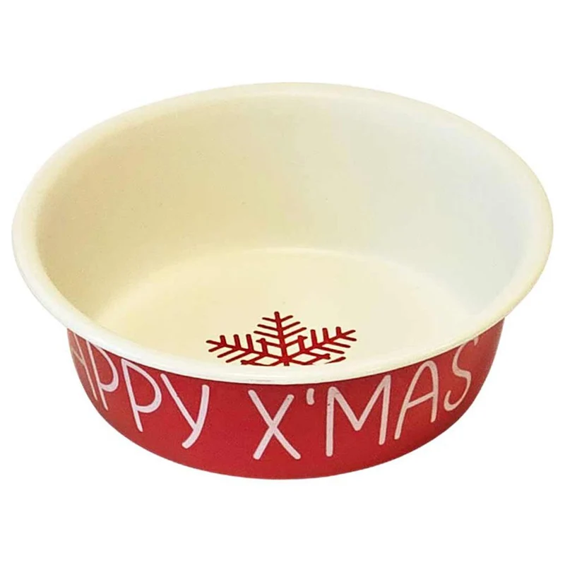 Nobby Edelstahl-Napf HAPPY XMAS - Futternapf Hundenapf Wassernapf Katzennapf