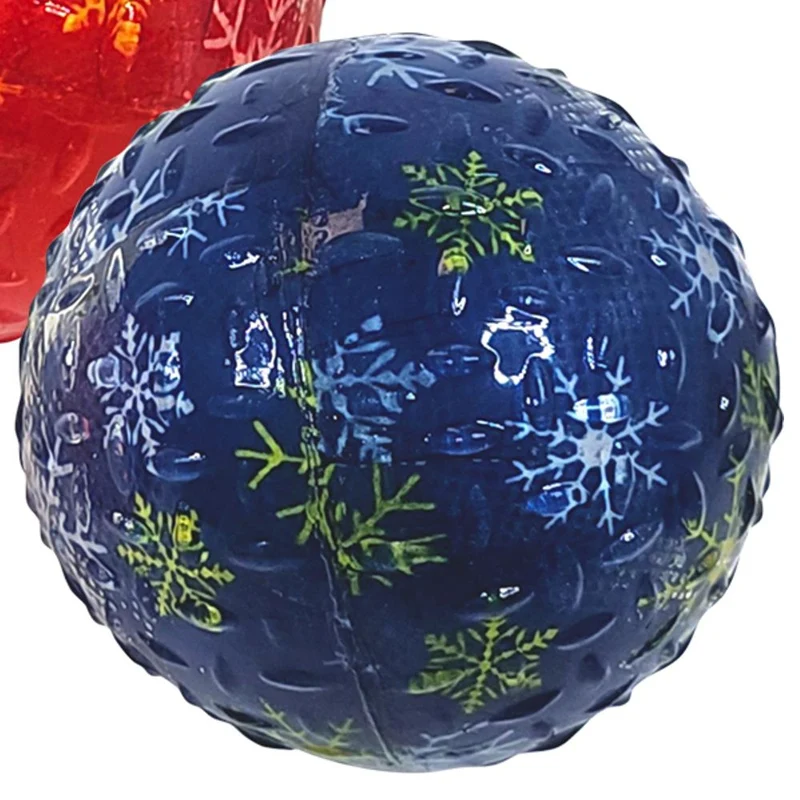 Nobby XMAS - TPR Ball Schneeflocke - 8 cm - Gummiball Apportierspiel Squeaker