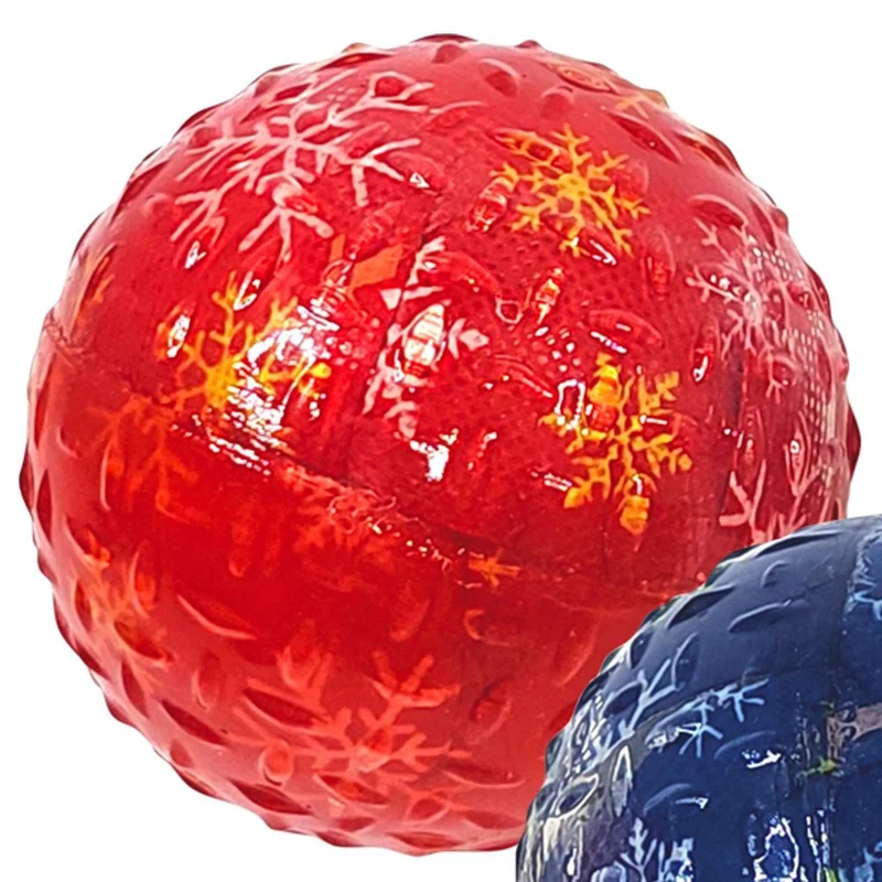 Nobby XMAS - TPR Ball Schneeflocke - 8 cm - Gummiball Apportierspiel Squeaker