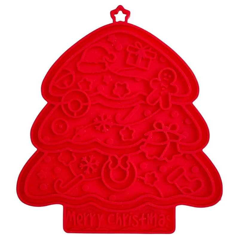 Nobby XMAS Silikon-Leckmatte TREE - Hund Katze - Schleckmatte Anti-Schlingmatte