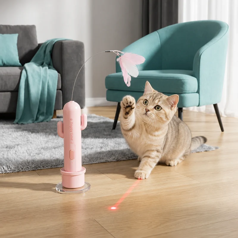 2-in-1-Spielzeug für Katzen: Automatischer Schmetterling und Laser
