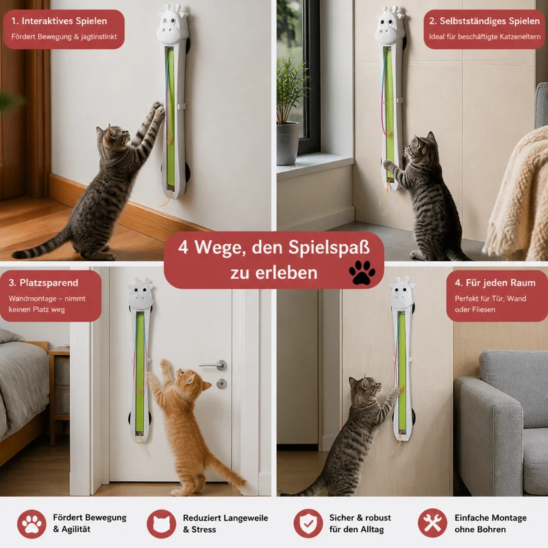 Automatisches Katzenspielzeug für interaktives und selbstständiges Spielen