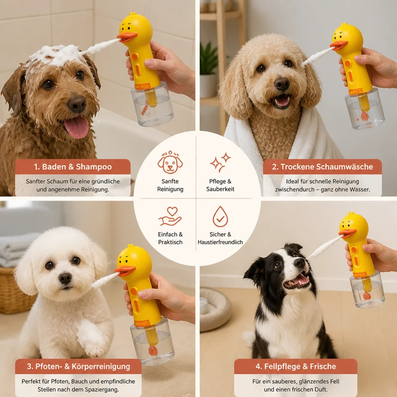 Automatic Duck – Schaumsprühgerät für Haustiere