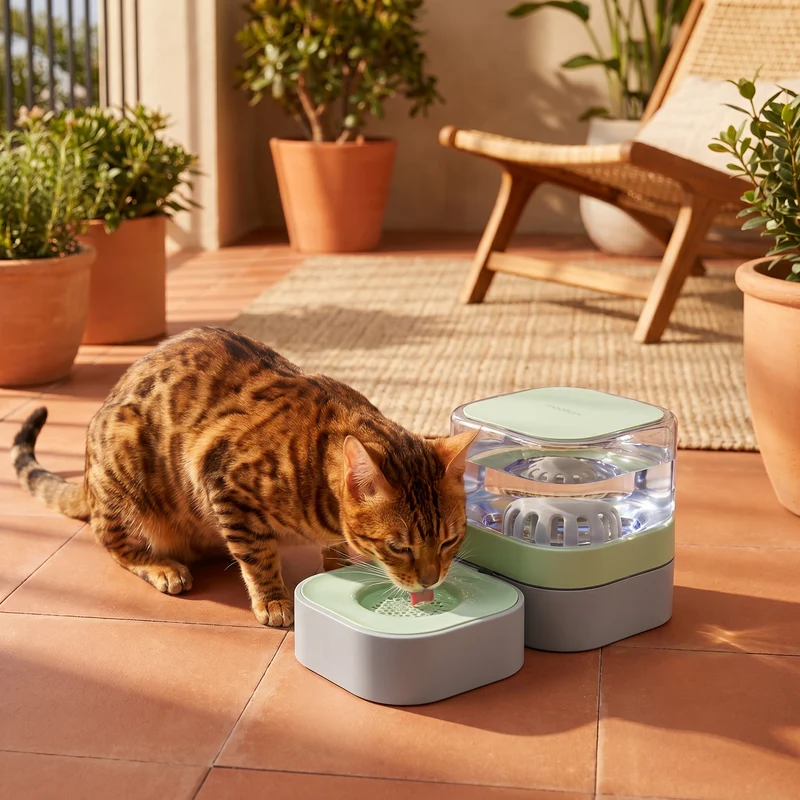Automatischer Tragbarer Wasserspender für Katzen
