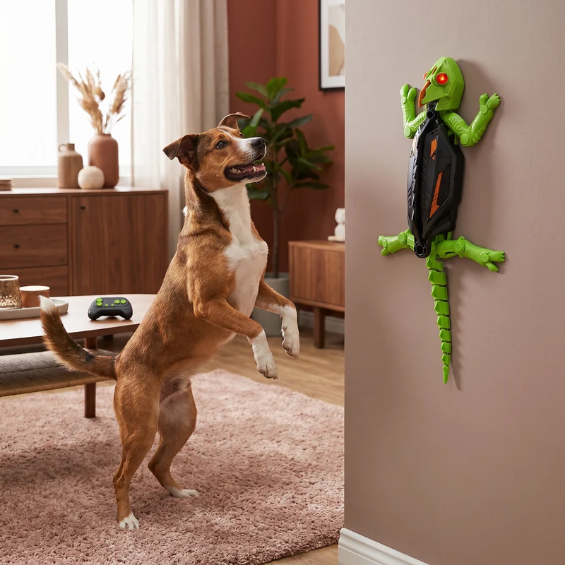 Ferngesteuertes Wand Kletterndes Eidechsen Spielzeug für Hunde