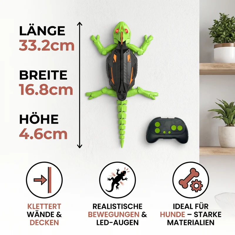 Ferngesteuertes Wand Kletterndes Eidechsen Spielzeug für Hunde