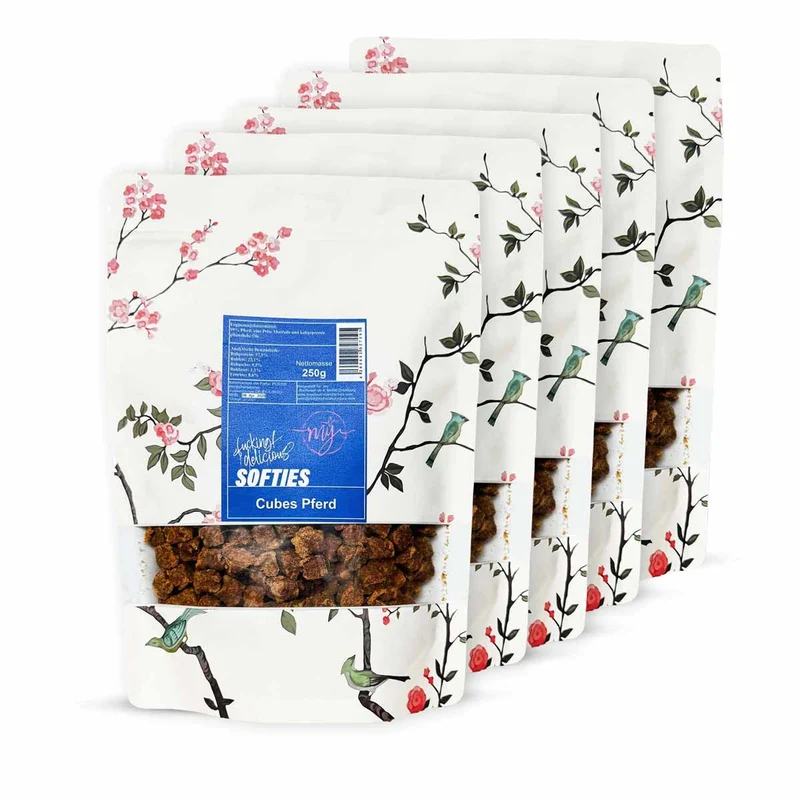 Hundeleckerli mÿ Cubes Softies, 5x Pferd