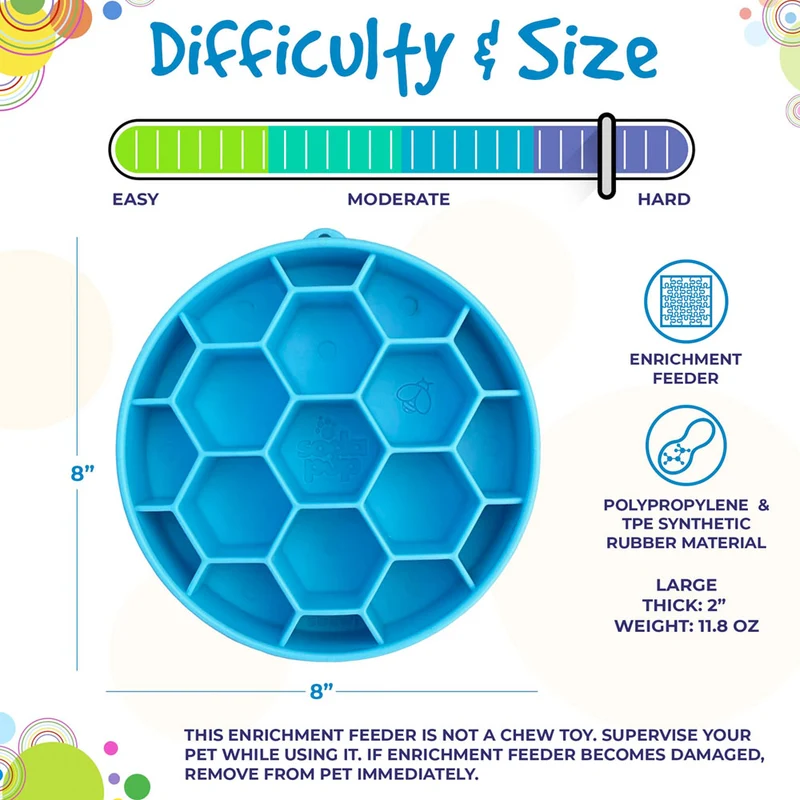 Antischlingnapf | eBowl Honeycomb, Blau