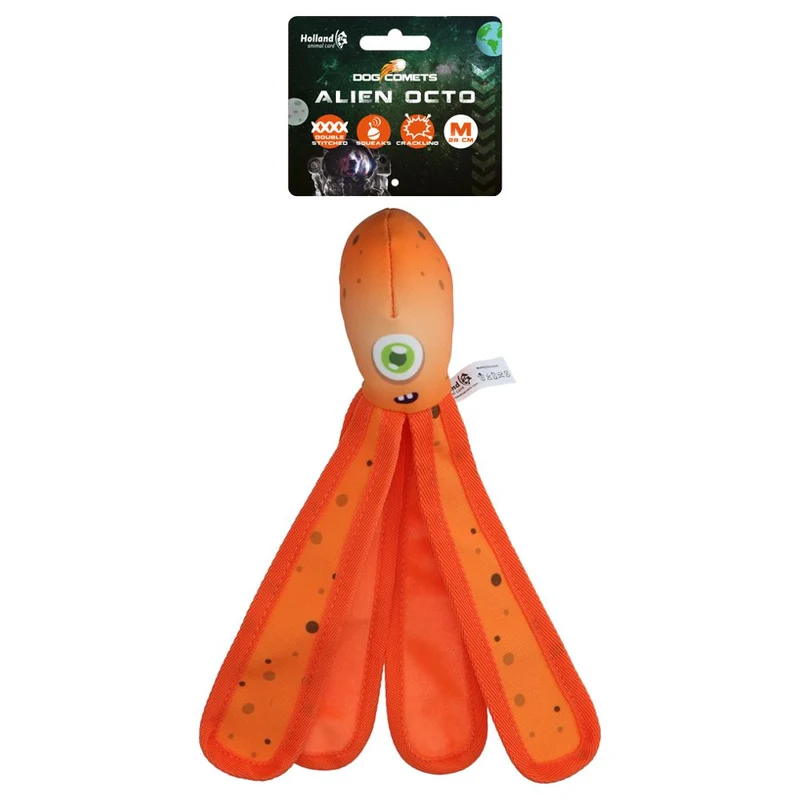 Dog Comets ALIEN OCTO - Oktopus - Apportierspielzeug mit Squeaker Knisterfolie