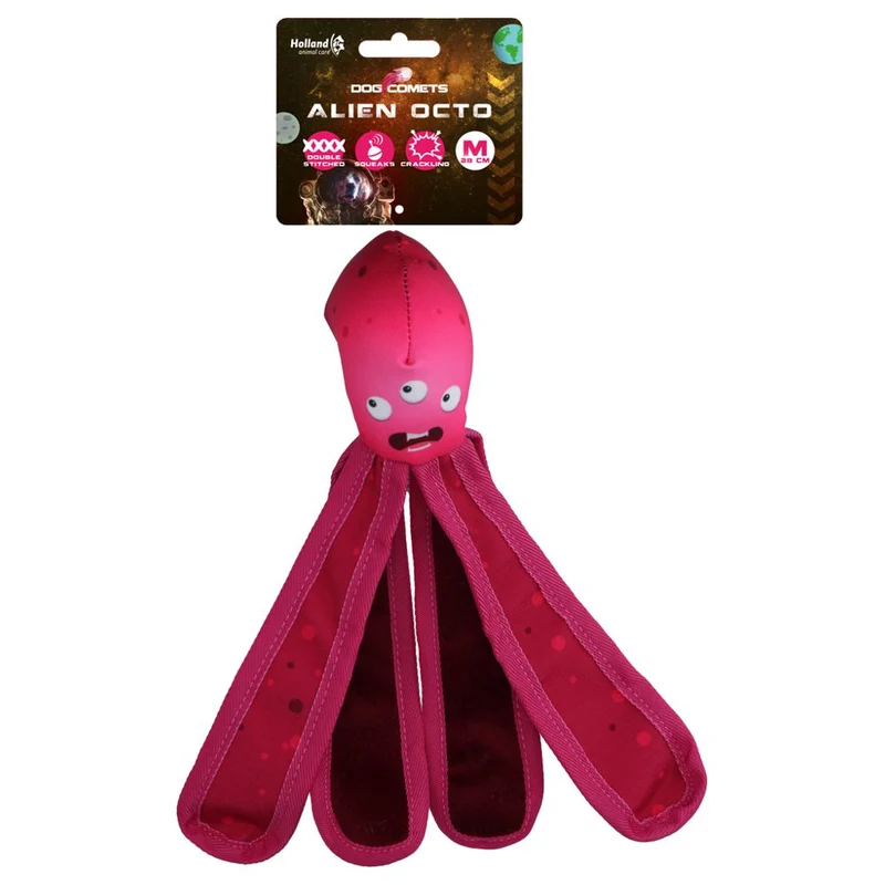 Dog Comets ALIEN OCTO - Oktopus - Apportierspielzeug mit Squeaker Knisterfolie