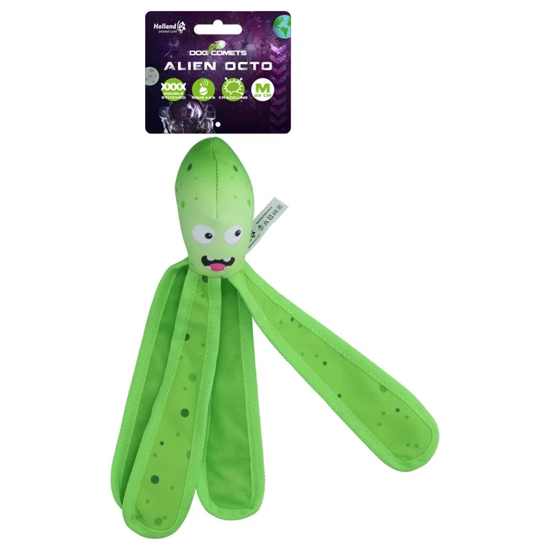 Dog Comets ALIEN OCTO - Oktopus - Apportierspielzeug mit Squeaker Knisterfolie