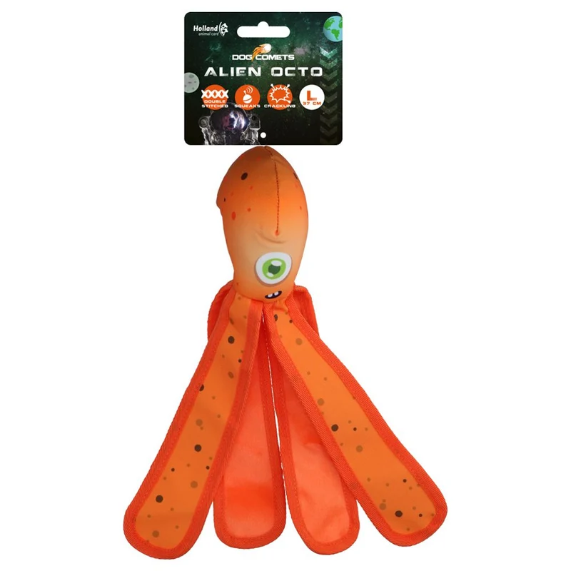 Dog Comets ALIEN OCTO - Oktopus - Apportierspielzeug mit Squeaker Knisterfolie