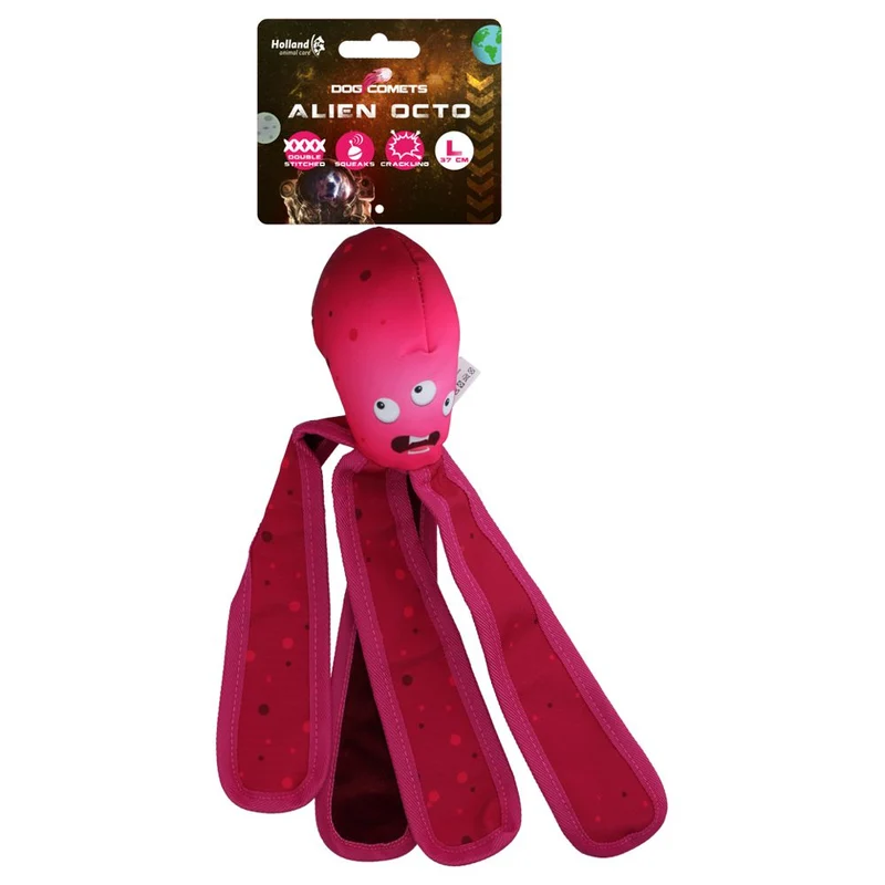 Dog Comets ALIEN OCTO - Oktopus - Apportierspielzeug mit Squeaker Knisterfolie