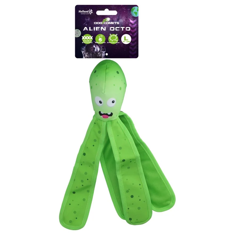 Dog Comets ALIEN OCTO - Oktopus - Apportierspielzeug mit Squeaker Knisterfolie