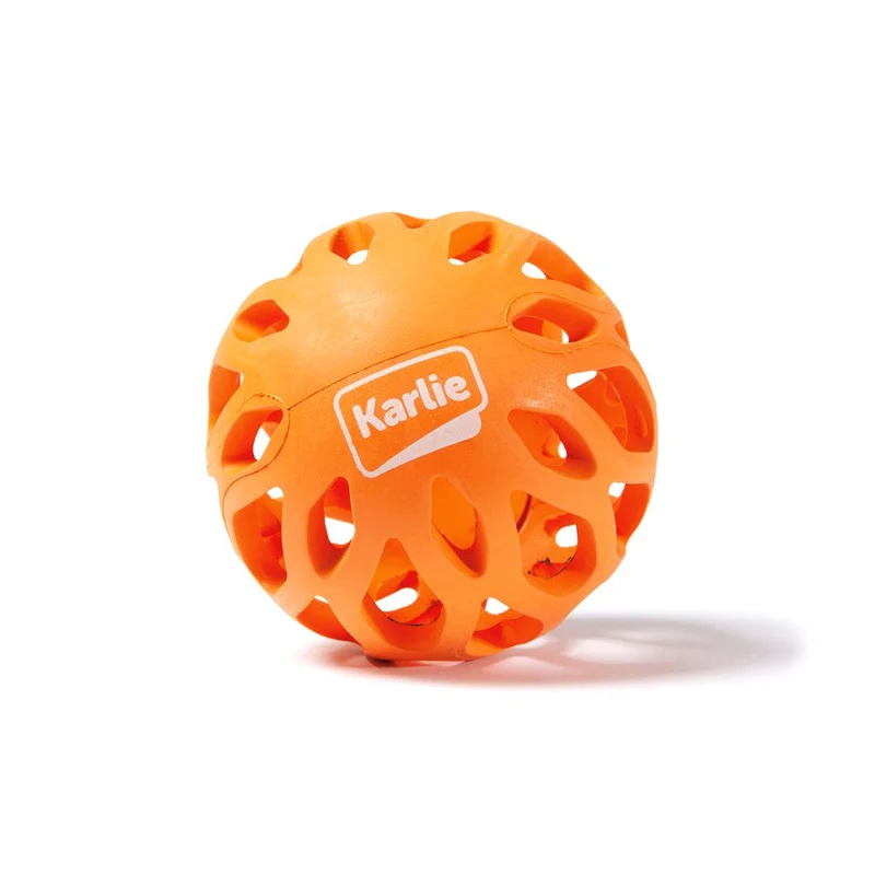 Karlie Vollgummi-Hundespielzeug Gitterball - Apportierspielzeug Ball Gummiball