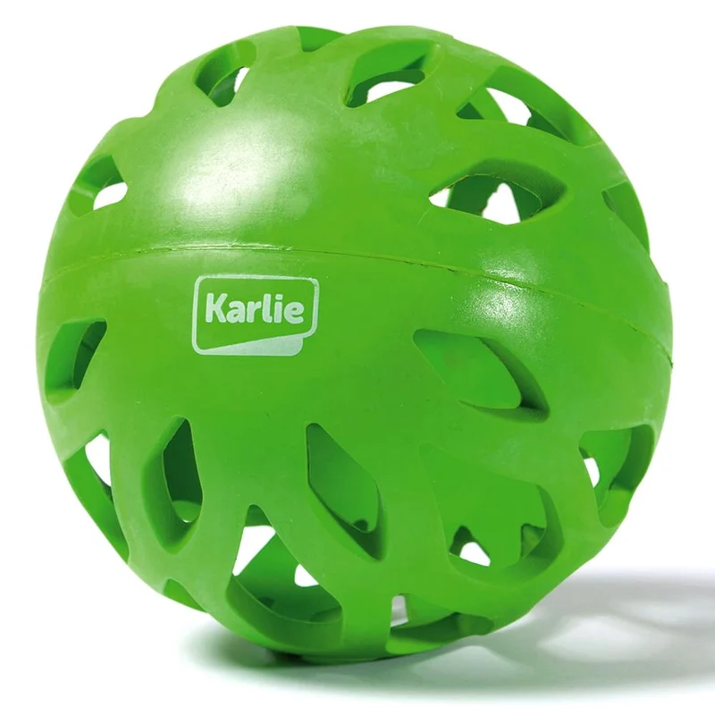 Karlie Vollgummi-Hundespielzeug Gitterball - Apportierspielzeug Ball Gummiball