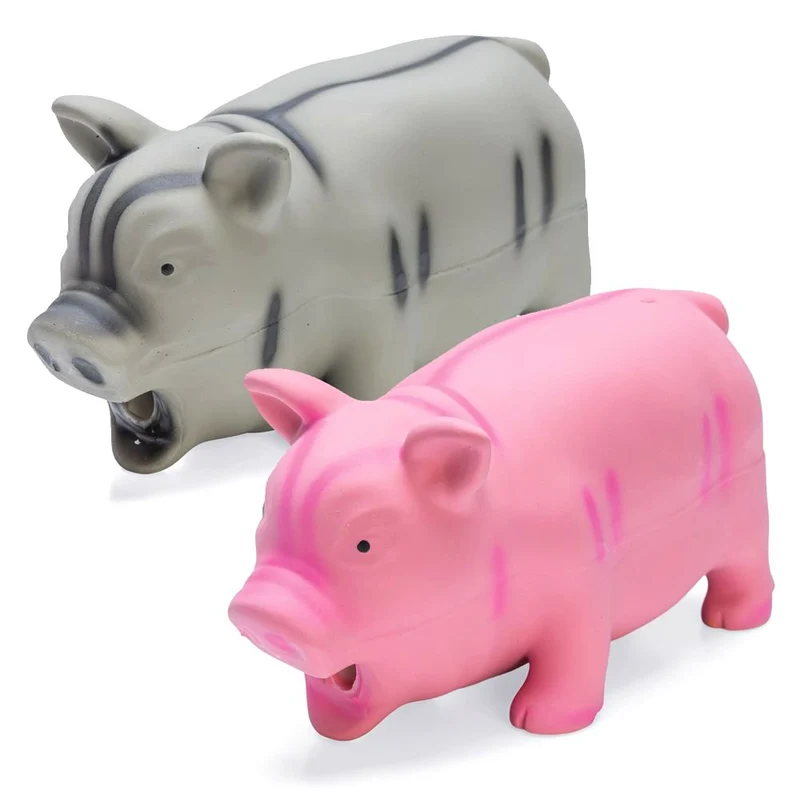 Karlie Latex Hundespielzeug Schwein - 21 cm - grunzt Apportierspielzeug Squeaker