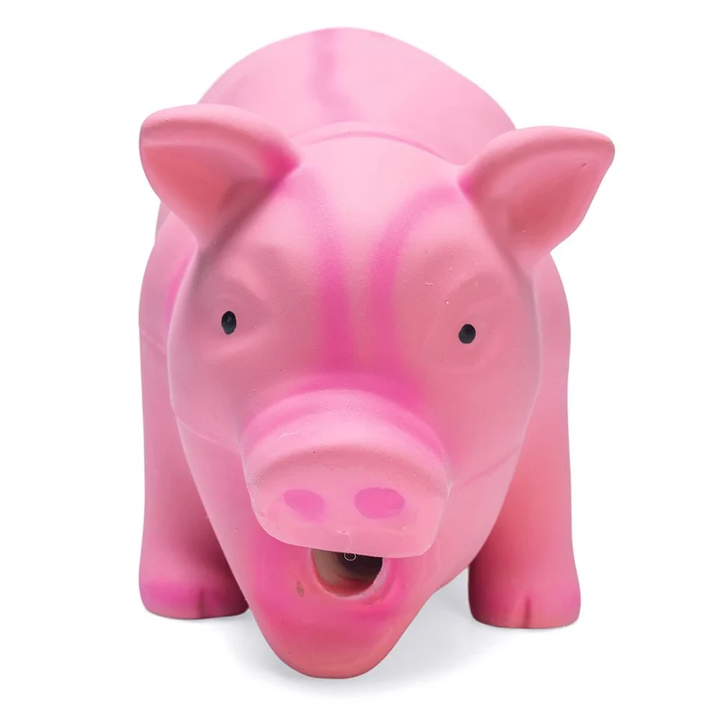 Karlie Latex Hundespielzeug Schwein - 21 cm - grunzt Apportierspielzeug Squeaker