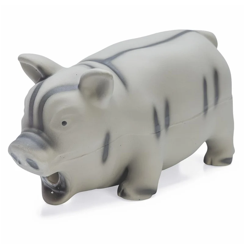 Karlie Latex Hundespielzeug Schwein - 21 cm - grunzt Apportierspielzeug Squeaker