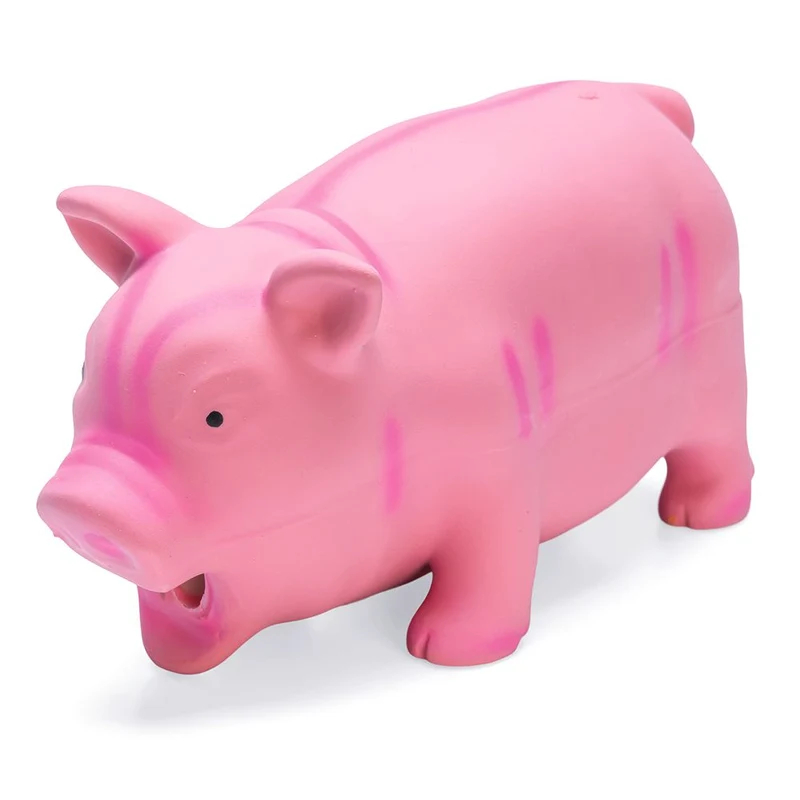 Karlie Latex Hundespielzeug Schwein - 21 cm - grunzt Apportierspielzeug Squeaker