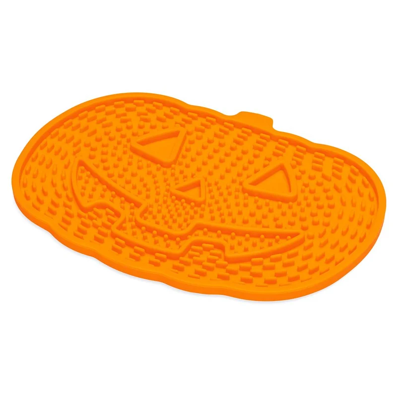Beeztees HALLOWEEN Silikon-Leckmatte Kürbis - Hund Katze - Schleckmatte