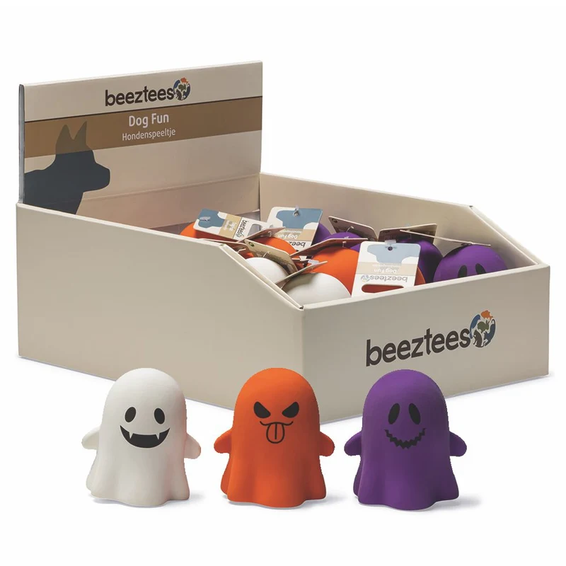 Beeztees HALLOWEEN Latex-Hundespielzeug Geist - 10 cm - Apportierspiel Squeaker