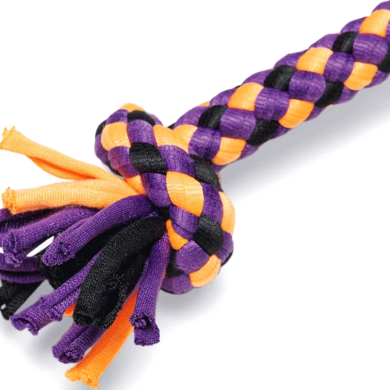 Beeztees HALLOWEEN Plüsch-Hundespielzeug Spinne - Kuscheltier Squeaker Seil