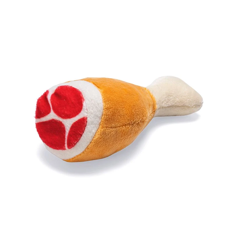 Karlie Plüsch-Hundespielzeug KEULE - 14 + 21 cm - Kuschel-Spielzeug mit Squeaker